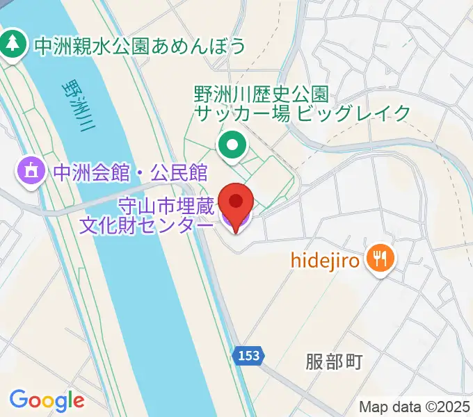 守山市埋蔵文化財センターの地図