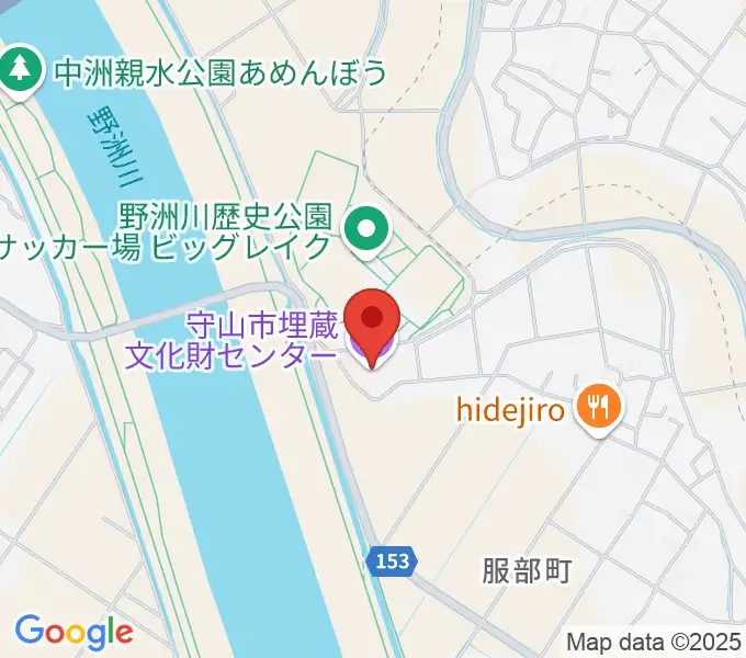 守山市埋蔵文化財センターの地図