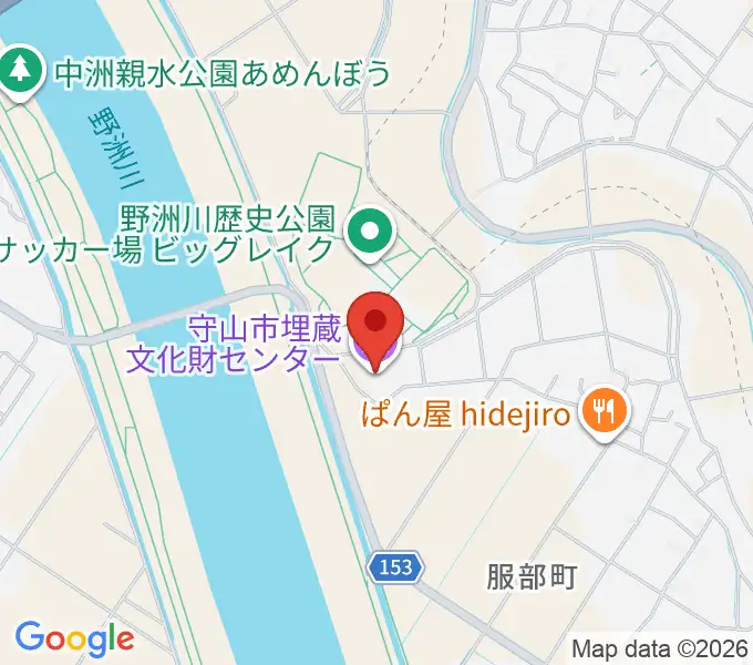 守山市埋蔵文化財センターの地図