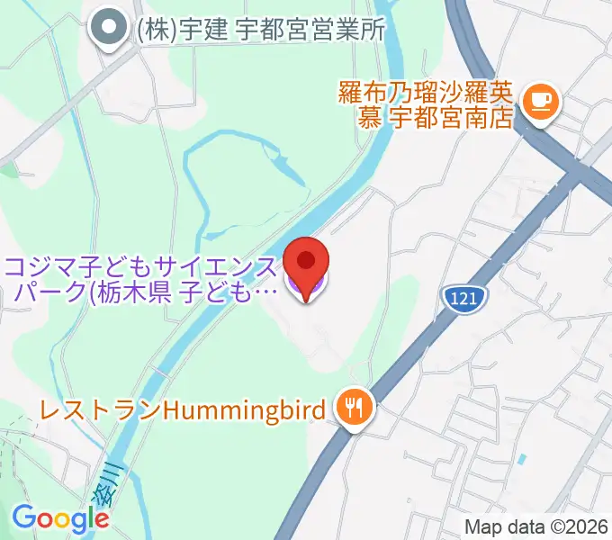 コジマ子どもサイエンスパークの地図