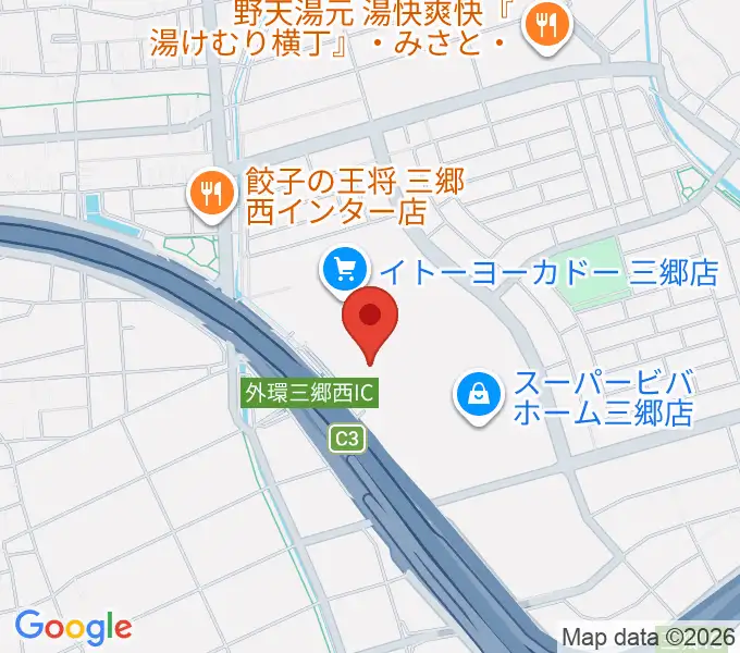 シネマサンシャイン三郷の地図