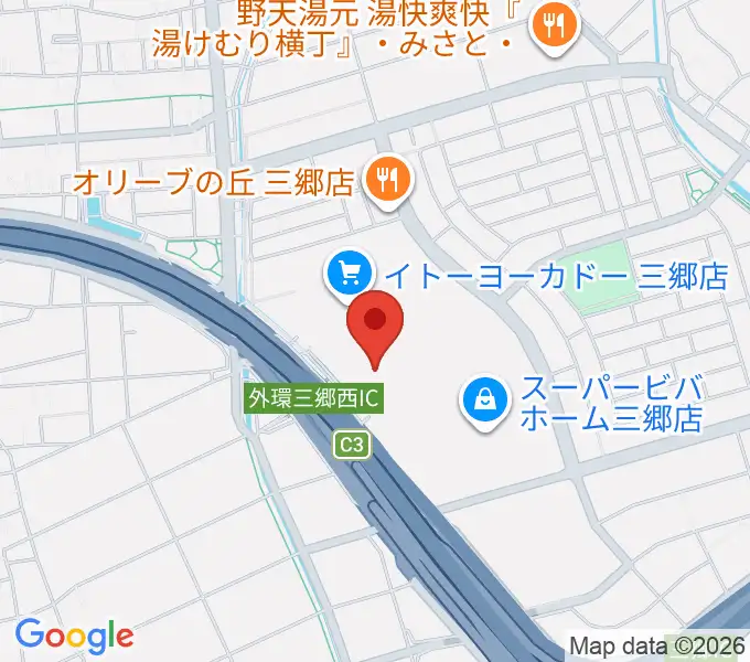 シネマサンシャイン三郷の地図