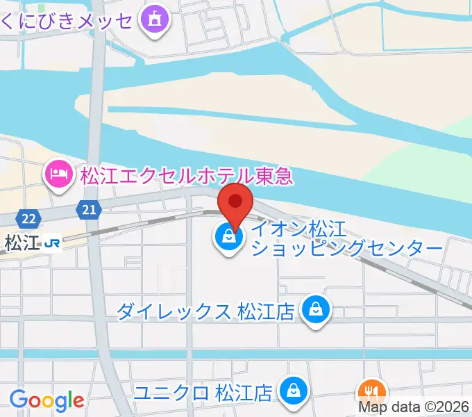 イオンシネマ松江の地図