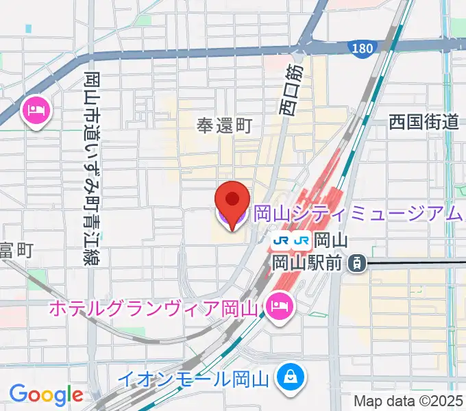 岡山シティミュージアムの地図