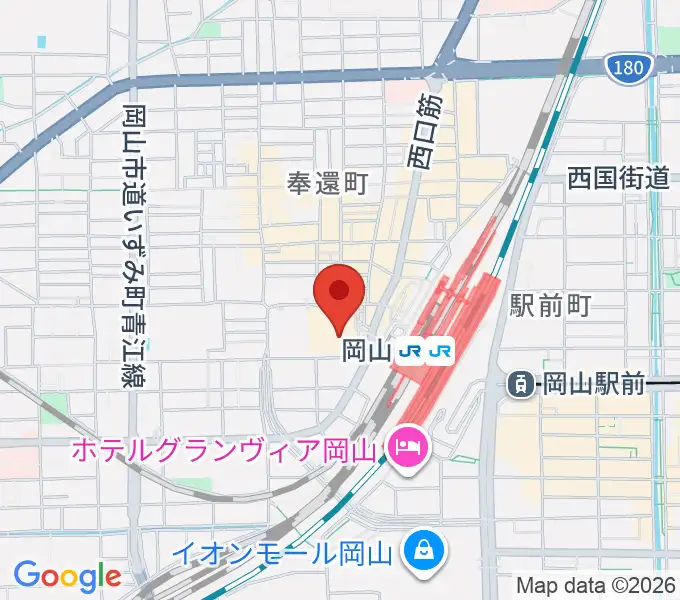 岡山シティミュージアムの地図