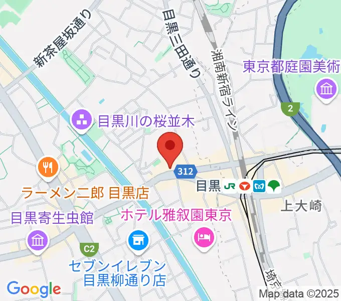 目黒マッドスタジオの地図