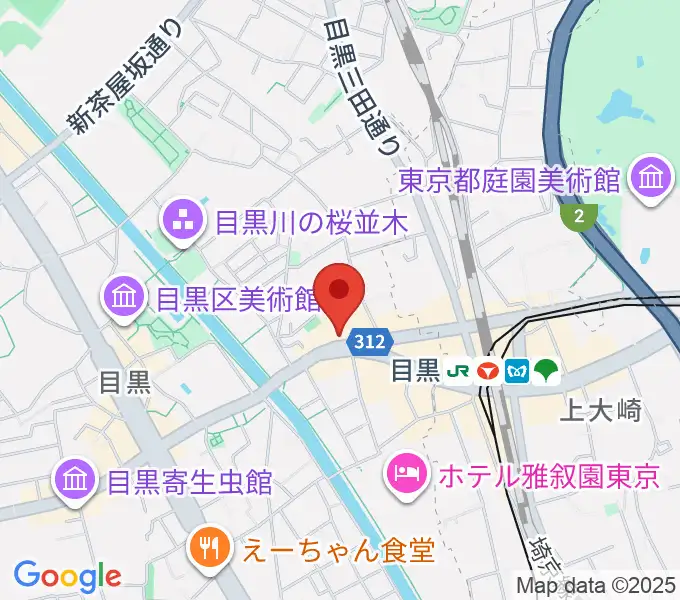 目黒マッドスタジオの地図