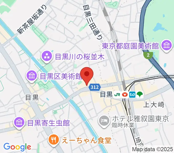 目黒マッドスタジオの地図