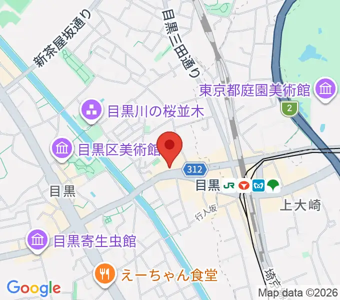 目黒マッドスタジオの地図