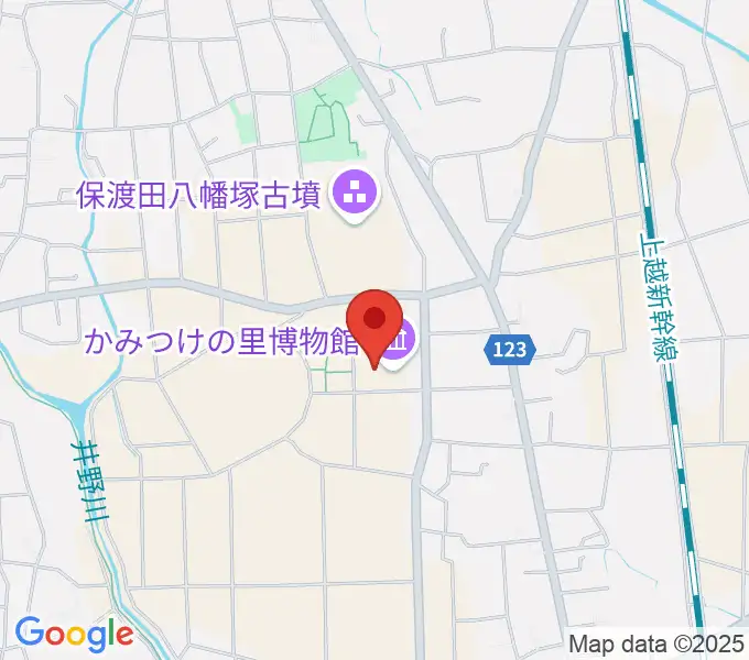 かみつけの里博物館の地図