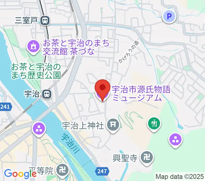 宇治市源氏物語ミュージアムの地図