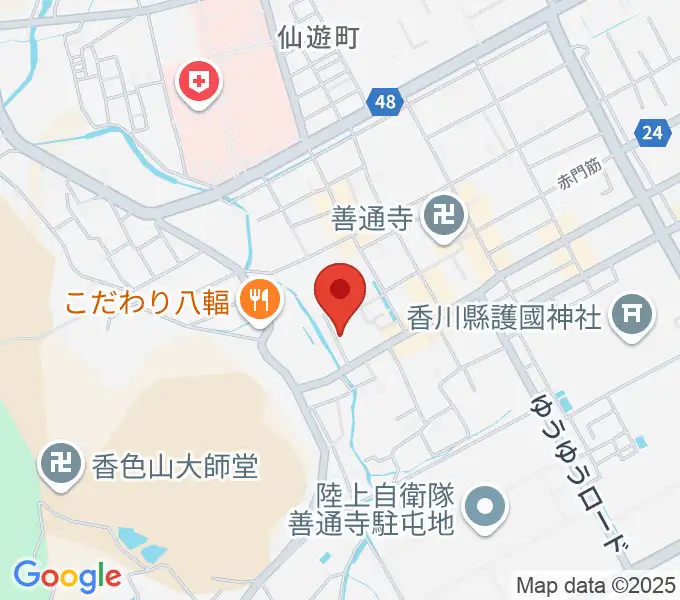 善通寺宝物館の地図