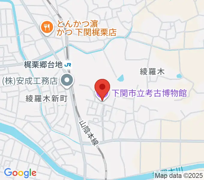 下関市立考古博物館の地図