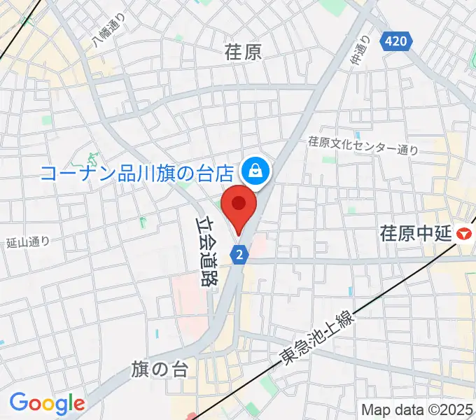上條ホールの地図