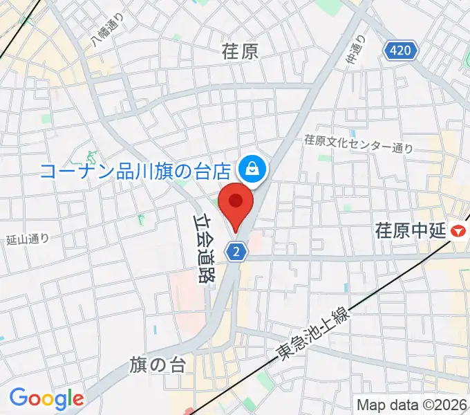上條ホールの地図
