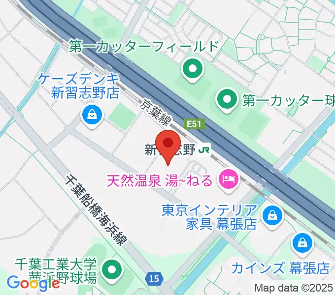 千葉県国際総合水泳場の地図
