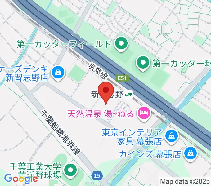 千葉県国際総合水泳場の地図