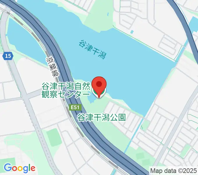 谷津干潟自然観察センターの地図