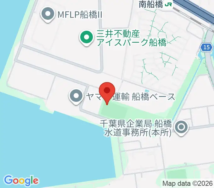 若松公園野球場の地図