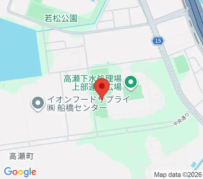 高瀬町まちかどスポーツ広場の地図