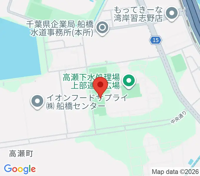 高瀬町まちかどスポーツ広場の地図