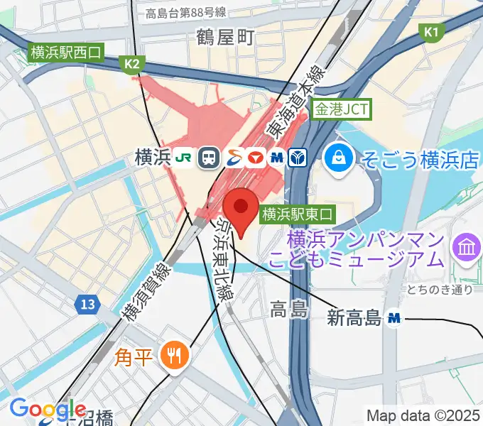 YOKOHAMA COAST garage+の地図