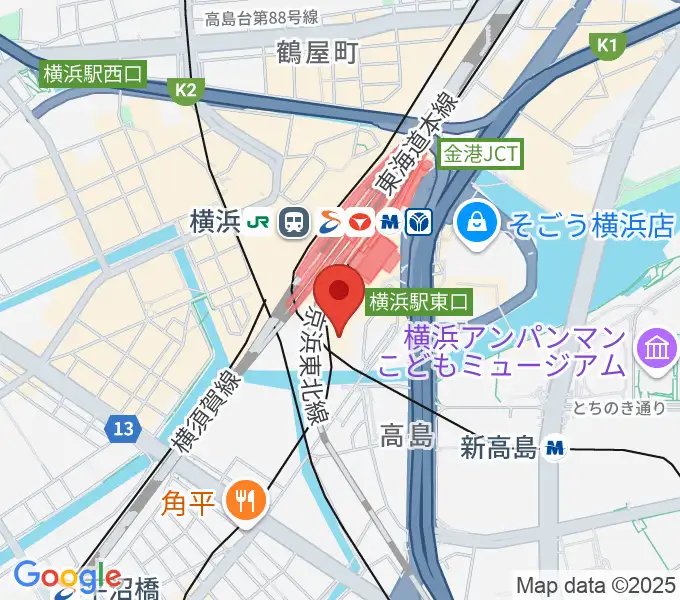 YOKOHAMA COAST garage+の地図