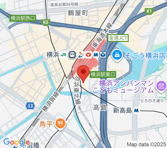 YOKOHAMA COAST garage+の地図