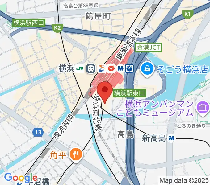 YOKOHAMA COAST garage+の地図