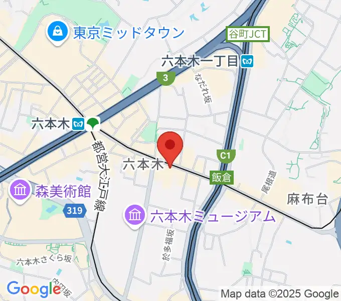PLUSWIN HALL 六本木の地図