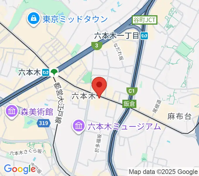 PLUSWIN HALL 六本木の地図