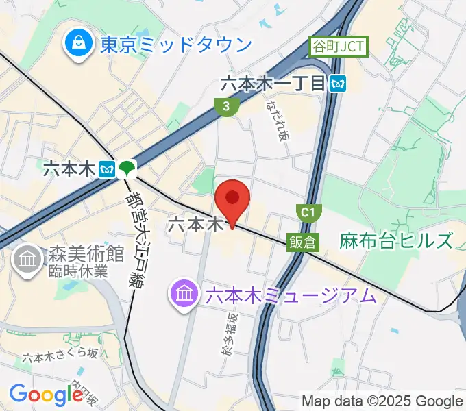 PLUSWIN HALL 六本木の地図