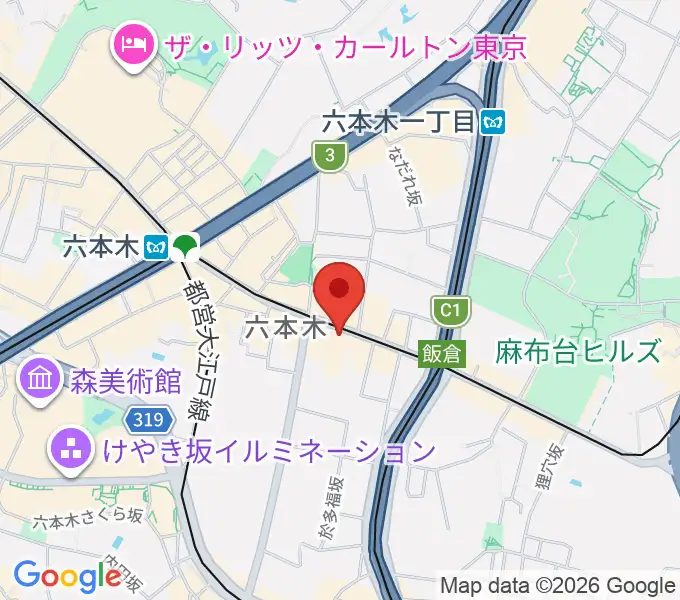PLUSWIN HALL 六本木の地図