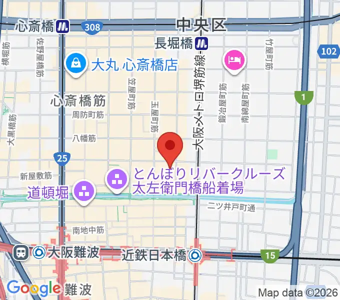 PLUSWIN HALL 大阪の地図