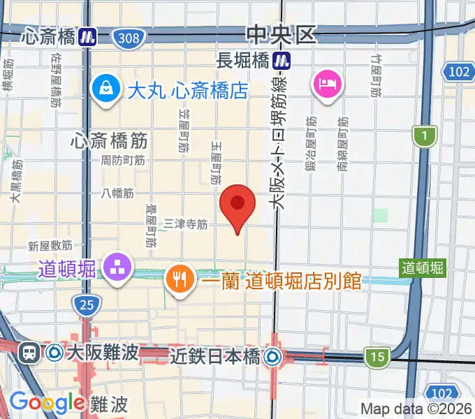 PLUSWIN HALL 大阪の地図