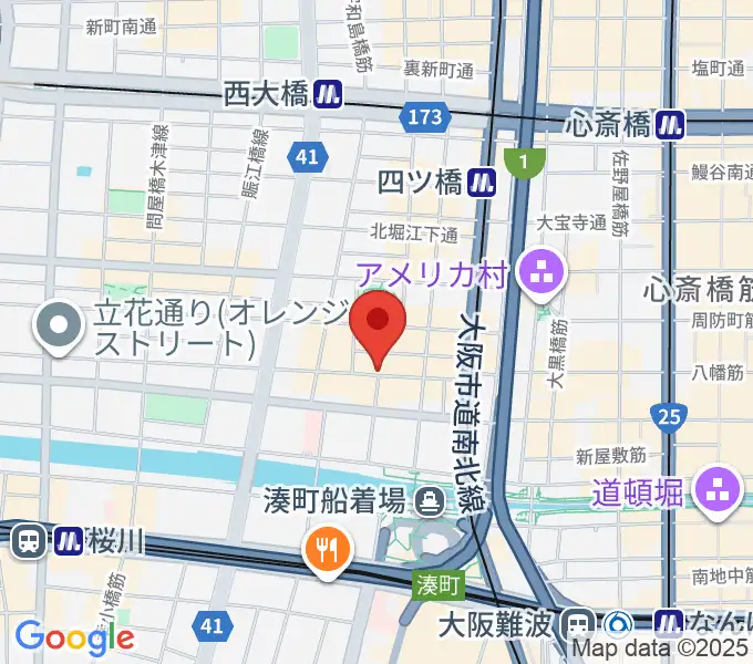 PLUSWIN HALL 南堀江の地図