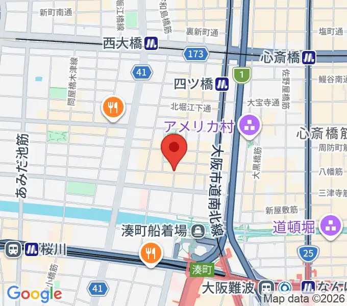 PLUSWIN HALL 南堀江の地図