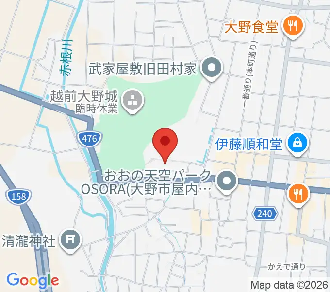 大野市民俗資料館の地図