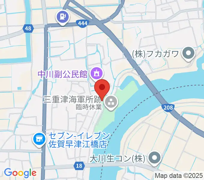 佐野常民と三重津海軍所跡の歴史館の地図