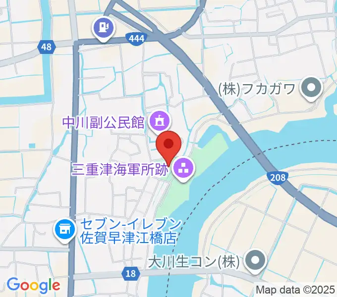 佐野常民と三重津海軍所跡の歴史館の地図