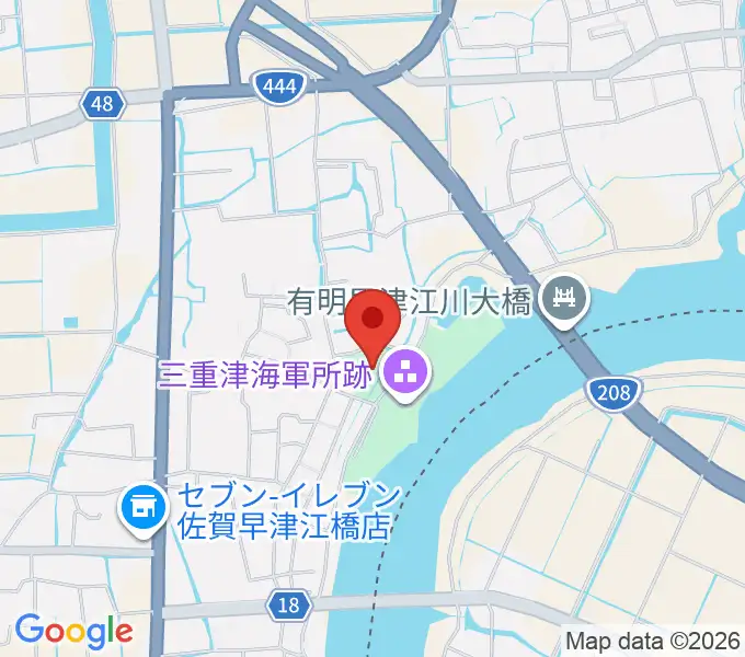 佐野常民と三重津海軍所跡の歴史館の地図