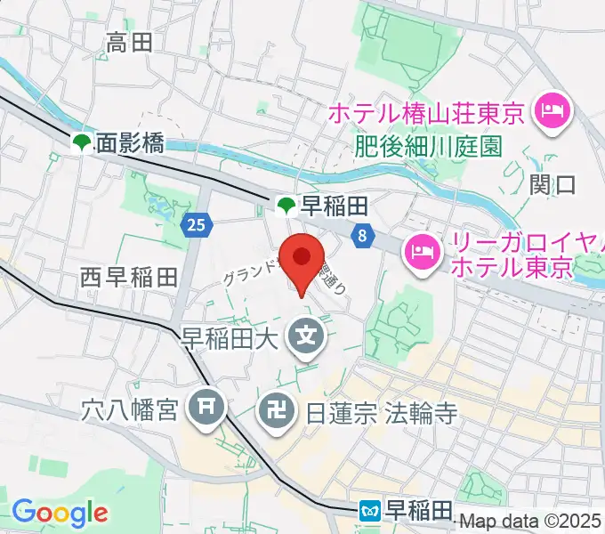 早稲田大学坪内博士記念演劇博物館の地図