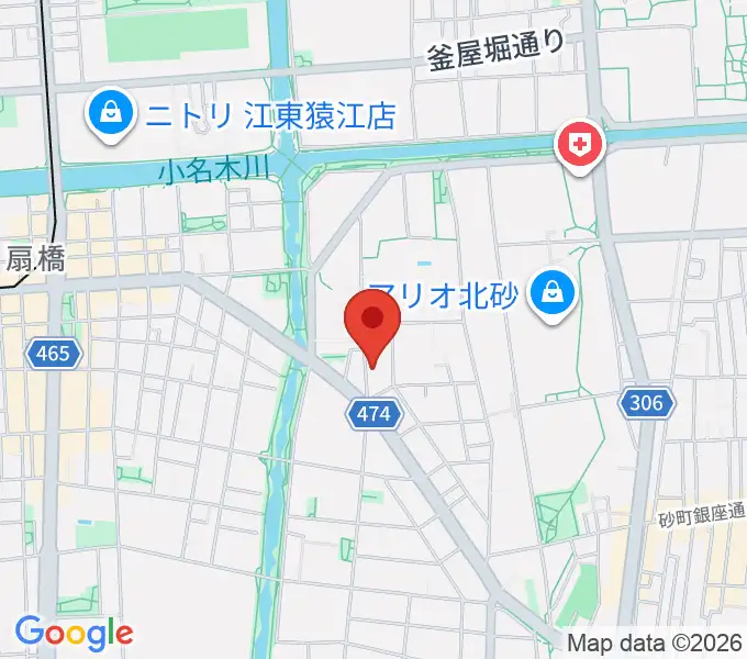 東京大空襲・戦災資料センターの地図