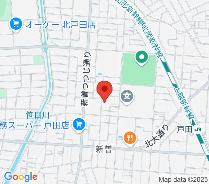 戸田市立郷土博物館の地図