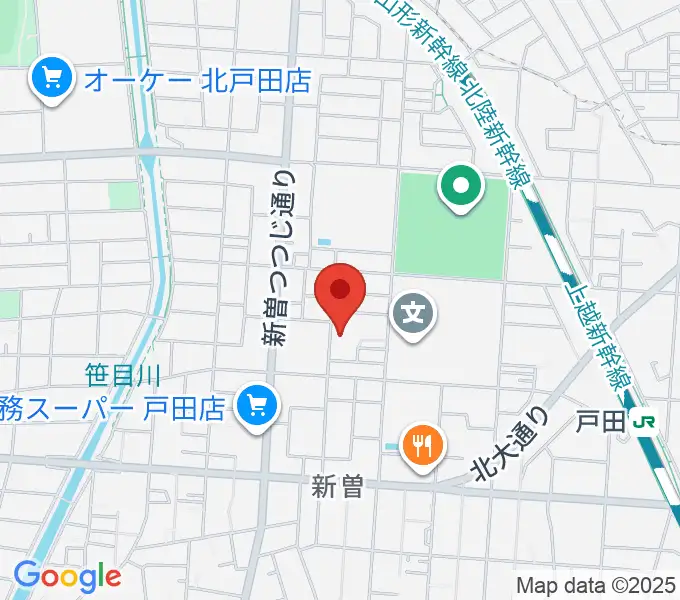 戸田市立郷土博物館の地図