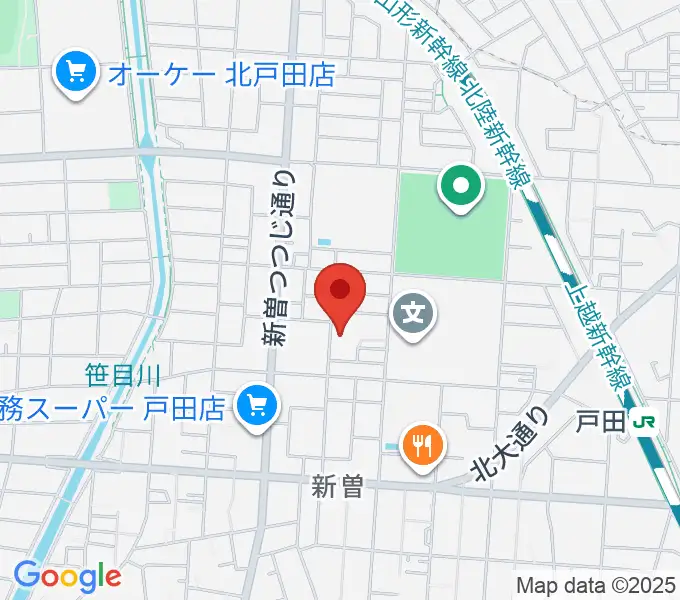 戸田市立郷土博物館の地図