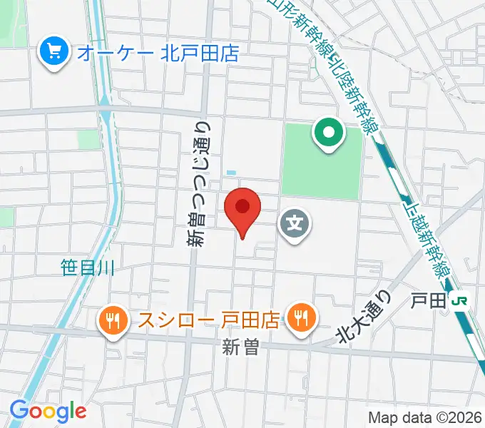 戸田市立郷土博物館の地図