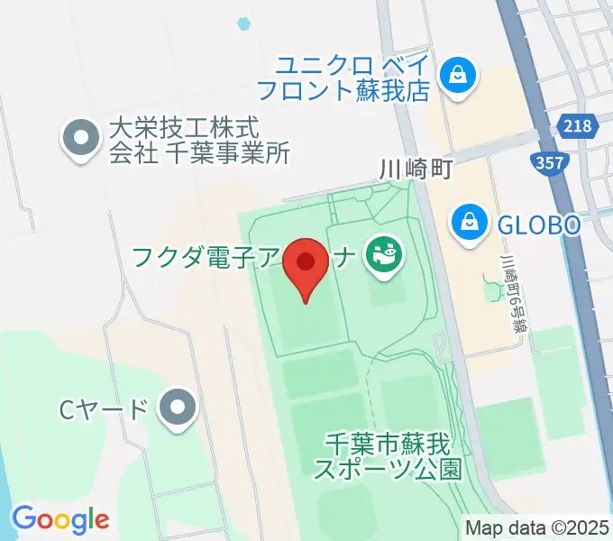 フクダ電子フィールドの地図