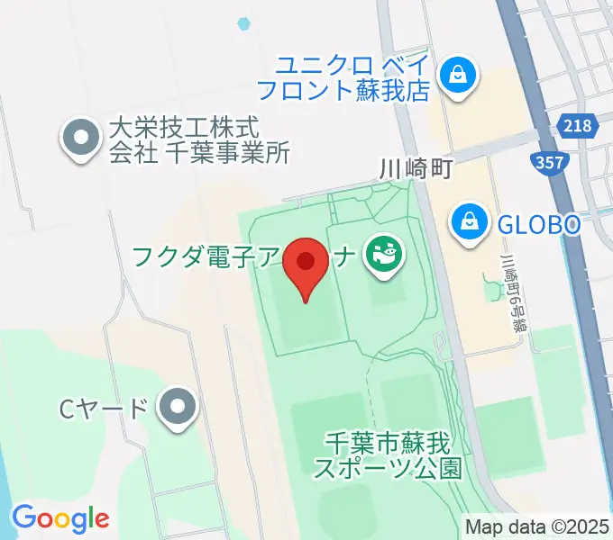 フクダ電子フィールドの地図
