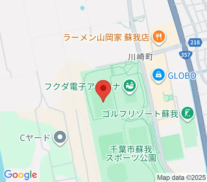 フクダ電子フィールドの地図